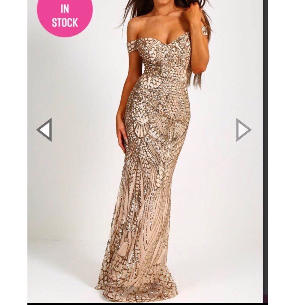 Gold and nude Dress